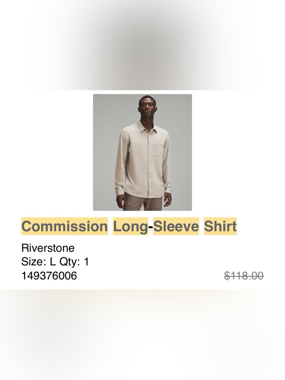 Commission Long-Sleeve Shirt in Riverstone